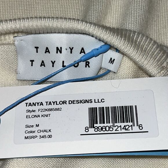 NWT Tanya Taylor Elona Wool Knit Top in Chalk Medium - Picture 12 of 14
